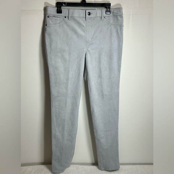 Chico's Pants - NWT Chico's Ultimate Fit Gray Stretch Faux Suede Women's Pull on Jeggings Size 1